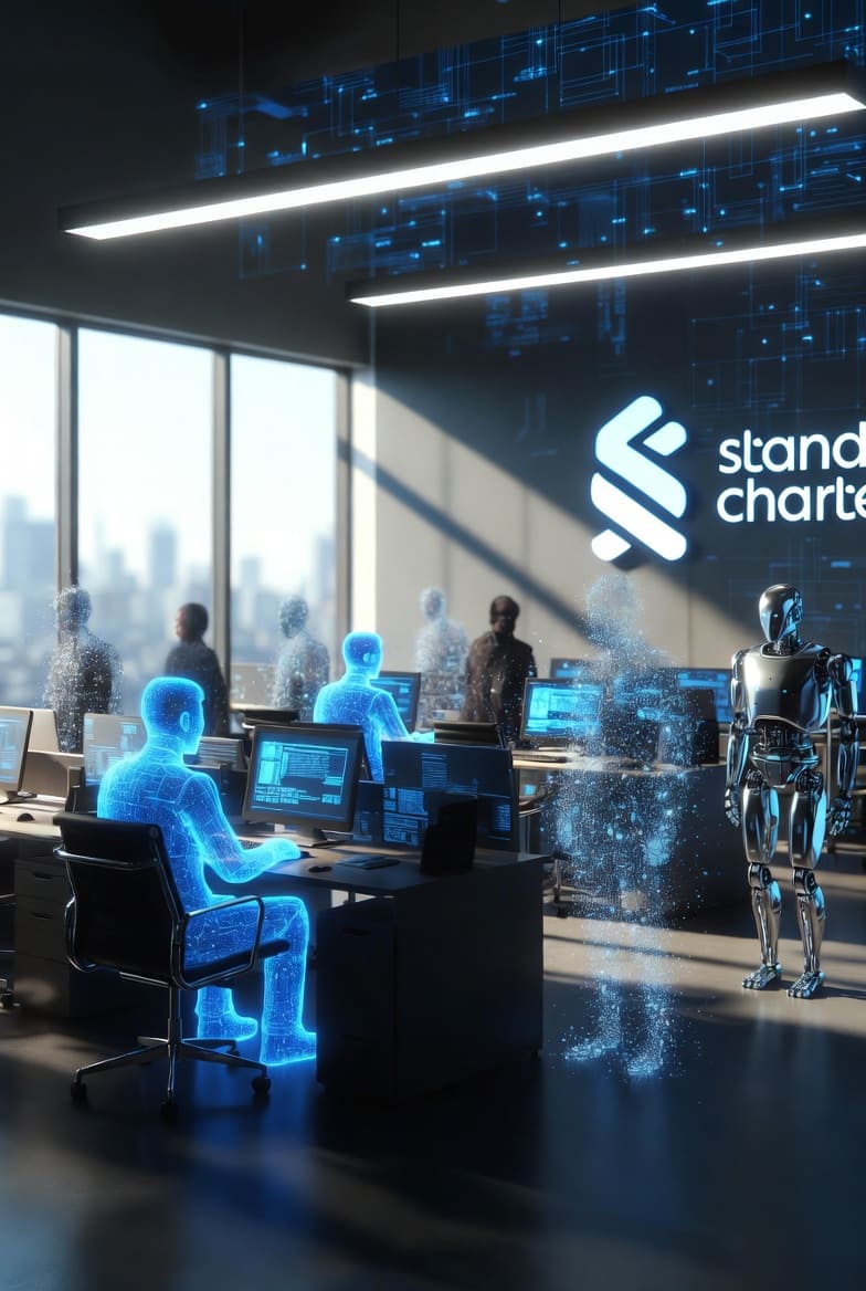 Standard Chartered открыто заменяет 7800 человек на ИИ
